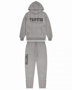 Dresy Trapstar Decoded Chenille 2.0 Hoodie Męskie Szare | Poland-462187