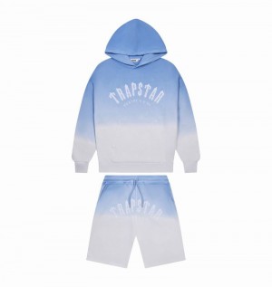 Dresy Trapstar Irongate Arch Chenille Hoodie Męskie Niebieskie | Poland-495120