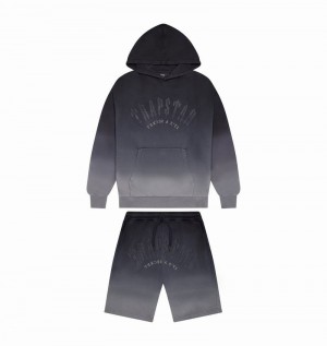 Dresy Trapstar Irongate Arch Chenille Hoodie Męskie Czarne | Poland-493581