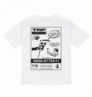 Koszulki Trapstar Don’t Jam Tee Męskie Białe | Poland-478695