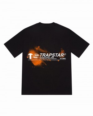 Koszulki Trapstar Global Distribution Tee Męskie Czarne | Poland-489731