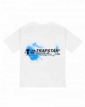 Koszulki Trapstar Global Distribution Tee Męskie Białe | Poland-295076