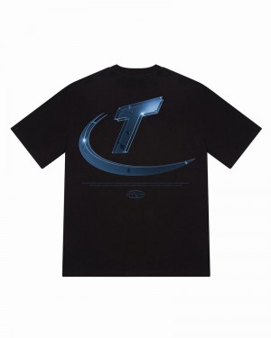 Koszulki Trapstar Hyperdrive High Density Tee Męskie Czarne | Poland-250789