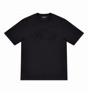 Koszulki Trapstar Irongate Arch Embossed Tee Męskie Czarne | Poland-497038