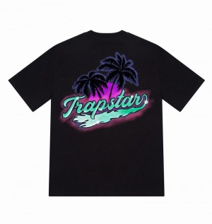 Koszulki Trapstar Paradise SS23 Edition Tee Męskie Czarne | Poland-765810