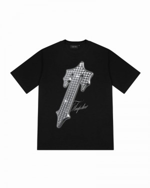 Koszulki Trapstar Platinum Irongate T Tee Męskie Czarne | Poland-276358