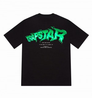 Koszulki Trapstar Press Start Tee Męskie Czarne | Poland-641327