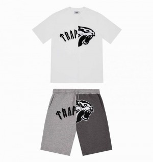 Zestawy Trapstar Arch Shooters Shorts Męskie Białe | Poland-370645