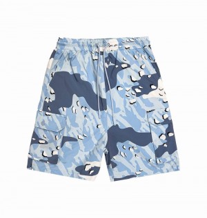 Zestawy Trapstar Decoded Camo Shorts Męskie Niebieskie Camo | Poland-097684