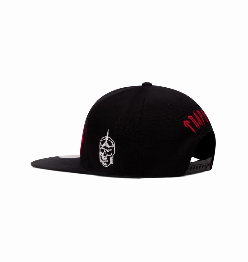 Czapki Trapstar Irongate Arch Snapback Męskie Czarne Czerwone | Poland-320768