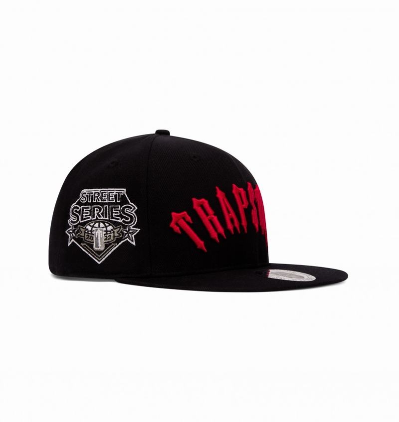 Czapki Trapstar Irongate Arch Snapback Męskie Czarne Czerwone | Poland-320768