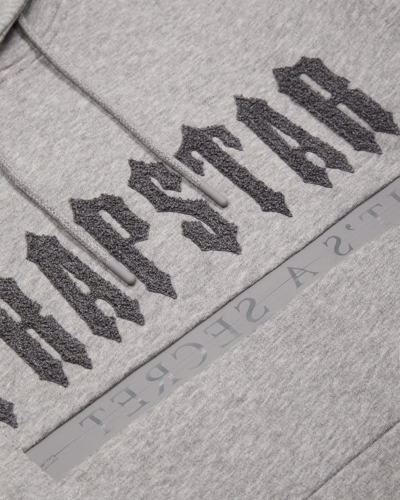 Dresy Trapstar Decoded Chenille 2.0 Hoodie Męskie Szare | Poland-462187