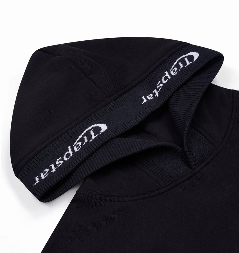 Dresy Trapstar Hyperdrive Rib Hoodie Męskie Czarne | Poland-254186