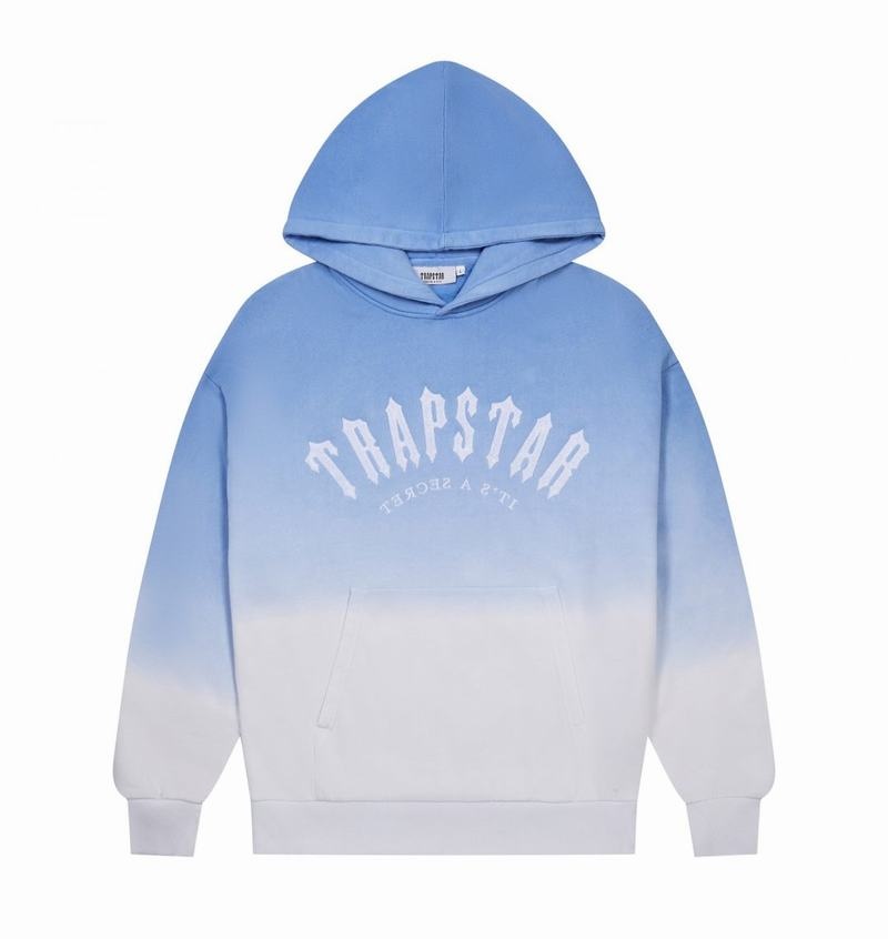 Dresy Trapstar Irongate Arch Chenille Hoodie Męskie Niebieskie | Poland-495120