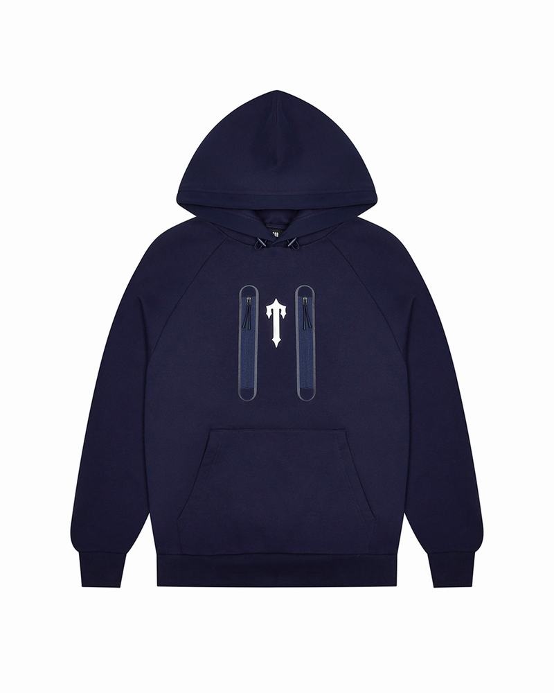 Dresy Trapstar Irongate T Trap Fleece Hoodie Męskie Granatowe | Poland-012597