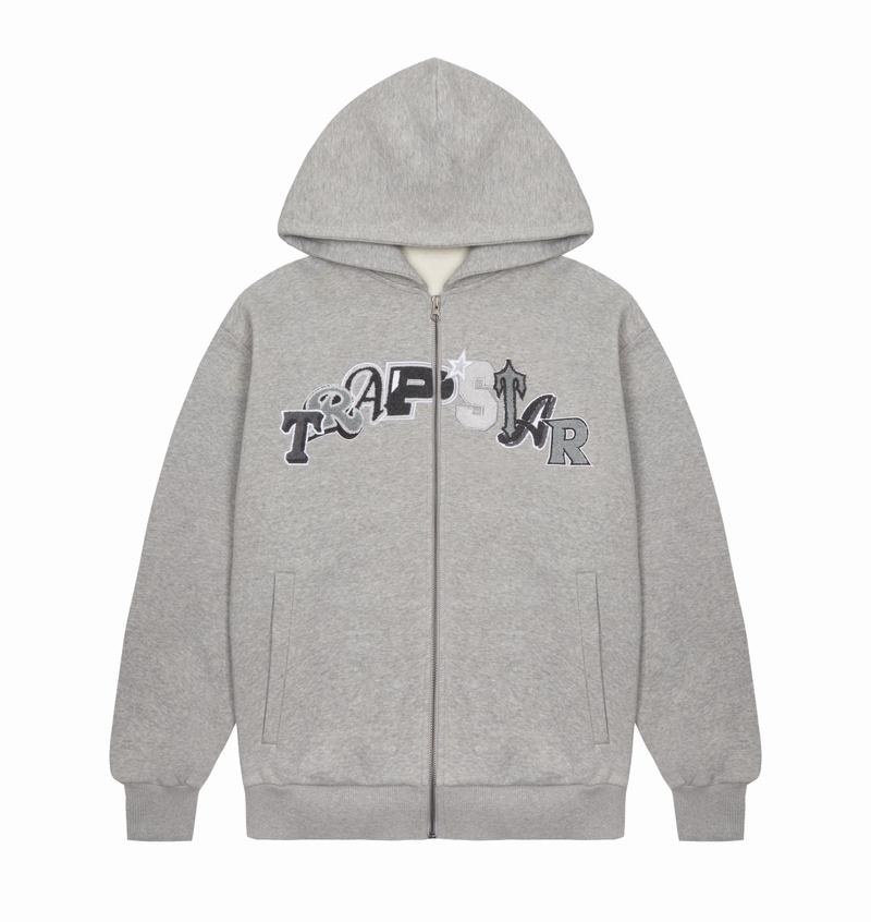 Dresy Trapstar Wildcard Chenille Hoodie Męskie Szare | Poland-605819