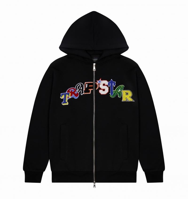 Dresy Trapstar Wildcard Zip Hoodie Męskie Czarne | Poland-654172