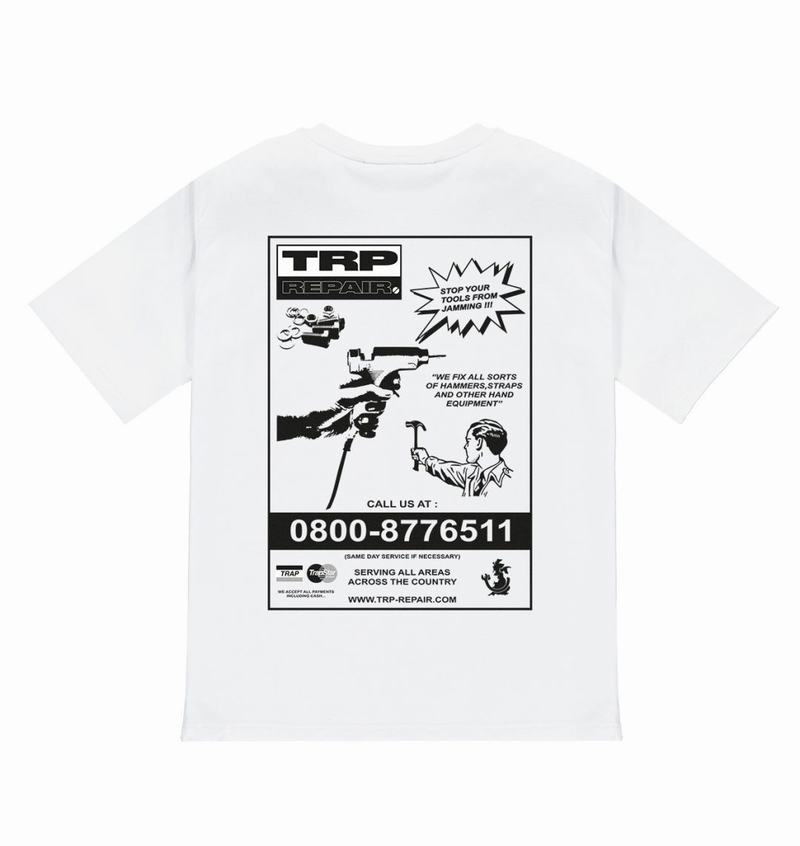 Koszulki Trapstar Don’t Jam Tee Męskie Białe | Poland-478695