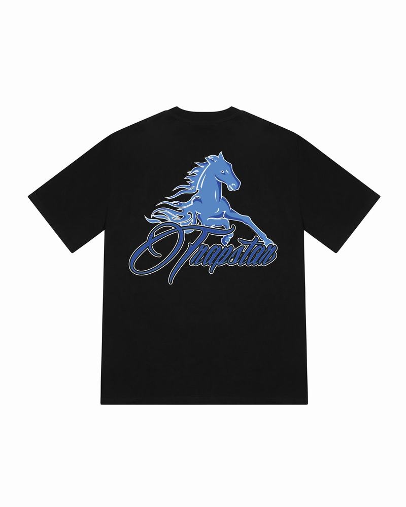 Koszulki Trapstar Horse Power 2.0 Tee Męskie Czarne | Poland-286534