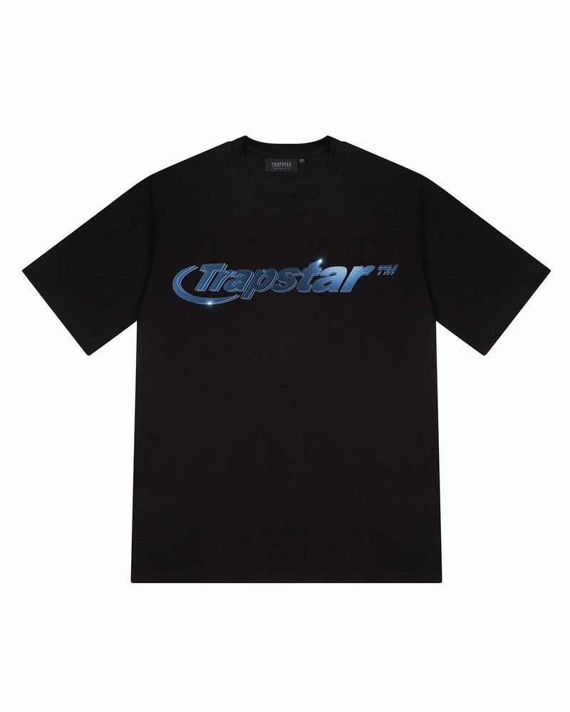 Koszulki Trapstar Hyperdrive High Density Tee Męskie Czarne | Poland-250789