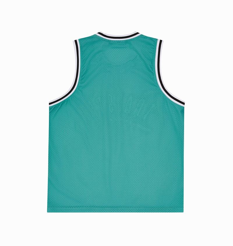 Koszulki Trapstar Irongate Arch Basketball Vest Męskie Niebieskie Białe | Poland-184720