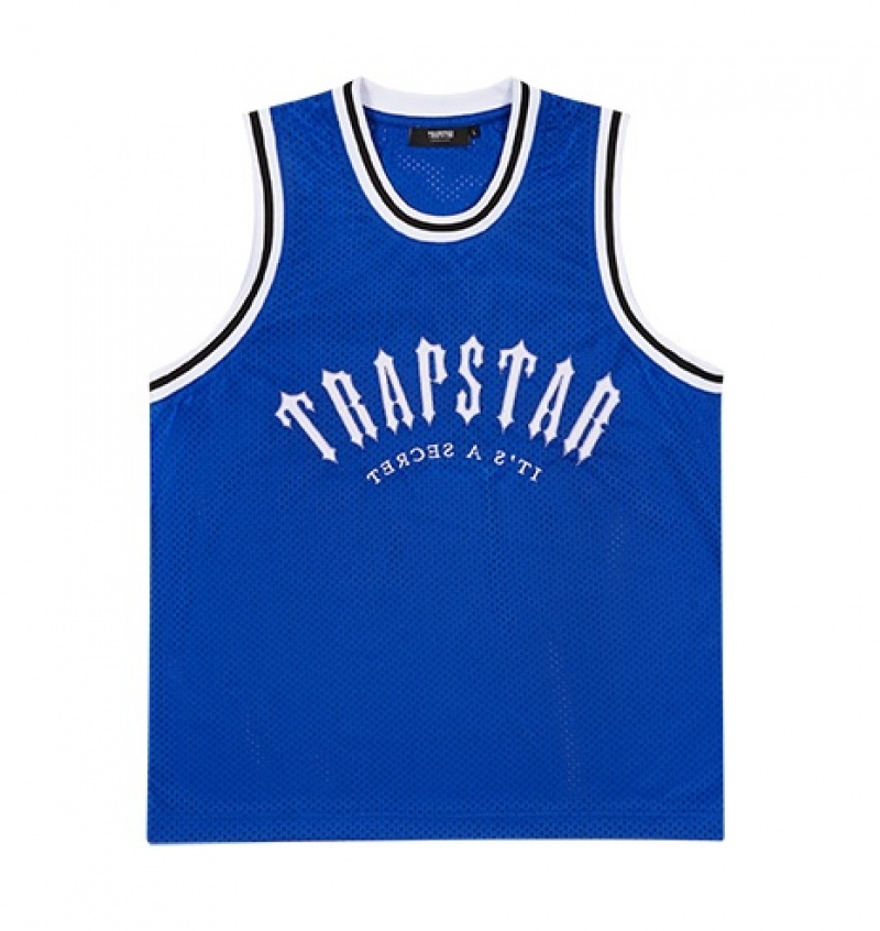 Koszulki Trapstar Irongate Arch Basketball Vest Męskie Niebieskie | Poland-329765