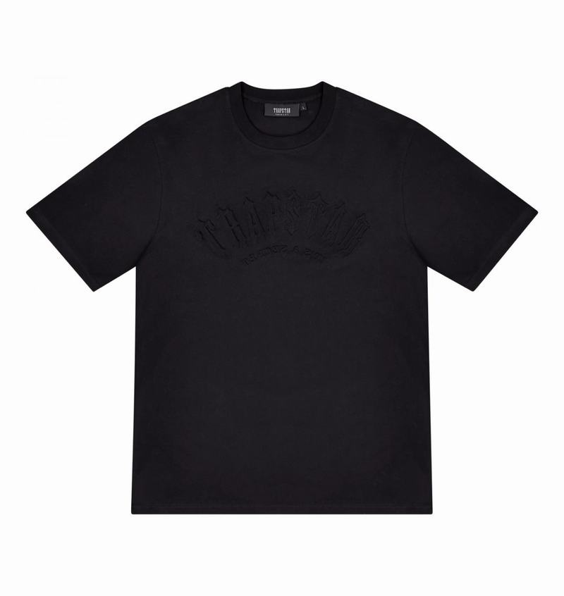 Koszulki Trapstar Irongate Arch Embossed Tee Męskie Czarne | Poland-497038