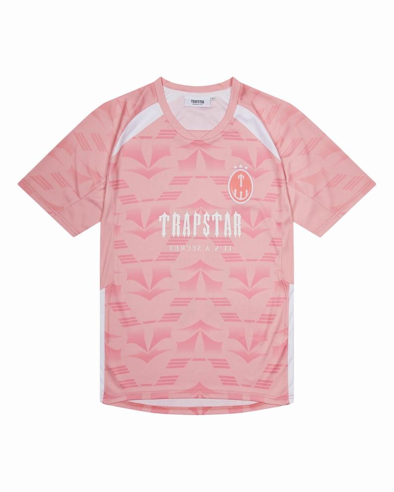 Koszulki Trapstar Irongate Football Jersey Męskie Różowe | Poland-036519