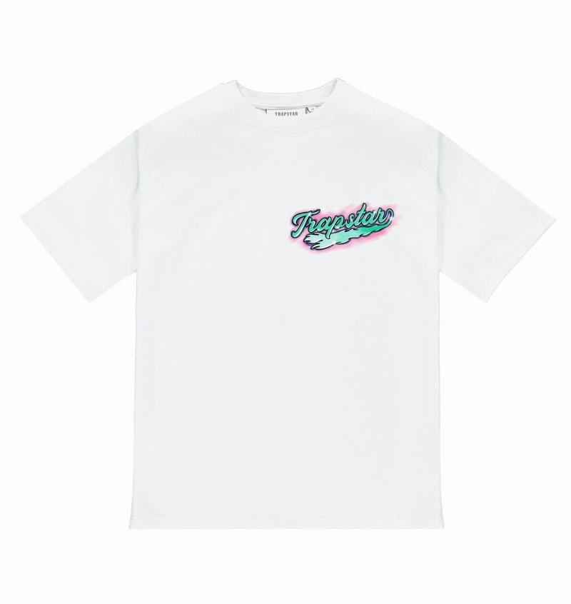 Koszulki Trapstar Paradise SS23 Edition Tee Męskie Białe | Poland-907583