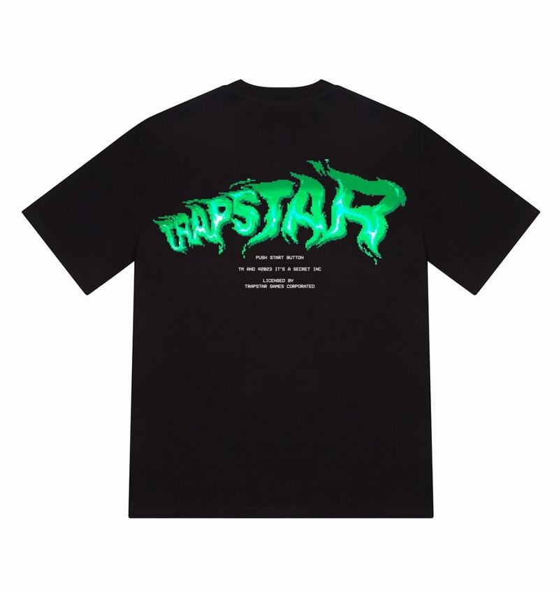 Koszulki Trapstar Press Start Tee Męskie Czarne | Poland-641327