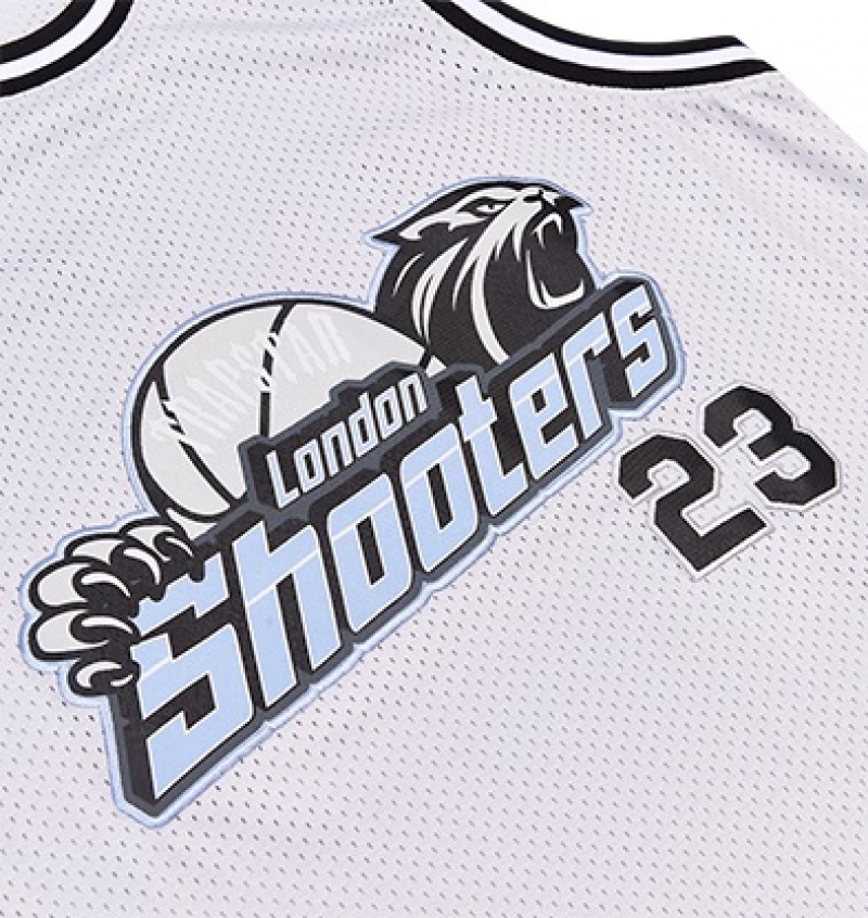 Koszulki Trapstar Shooters SS23 Basketball Vest Męskie Szare Niebieskie | Poland-264851