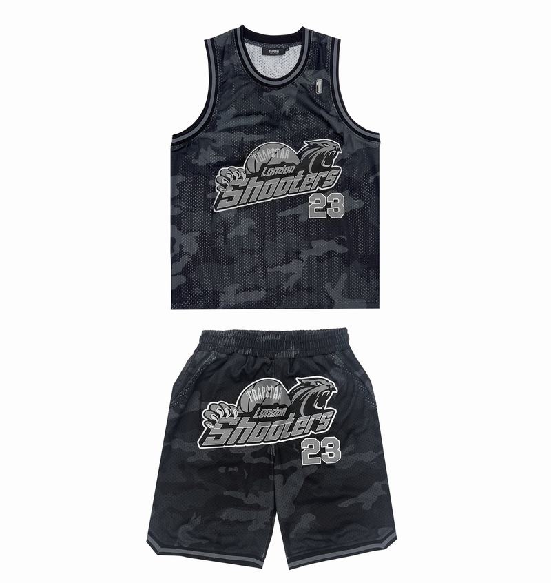 Koszulki Trapstar Shooters SS23 Basketball Vest Męskie Czarne Camo | Poland-183594