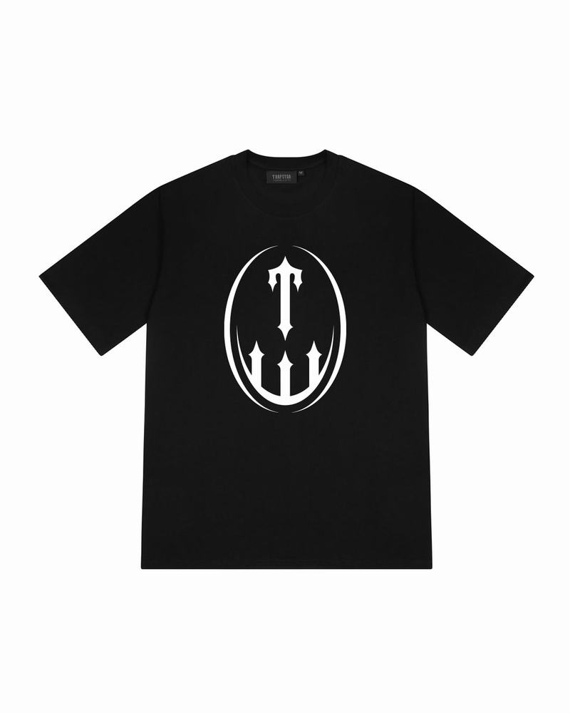 Koszulki Trapstar T Crest Tee Męskie Czarne | Poland-084173