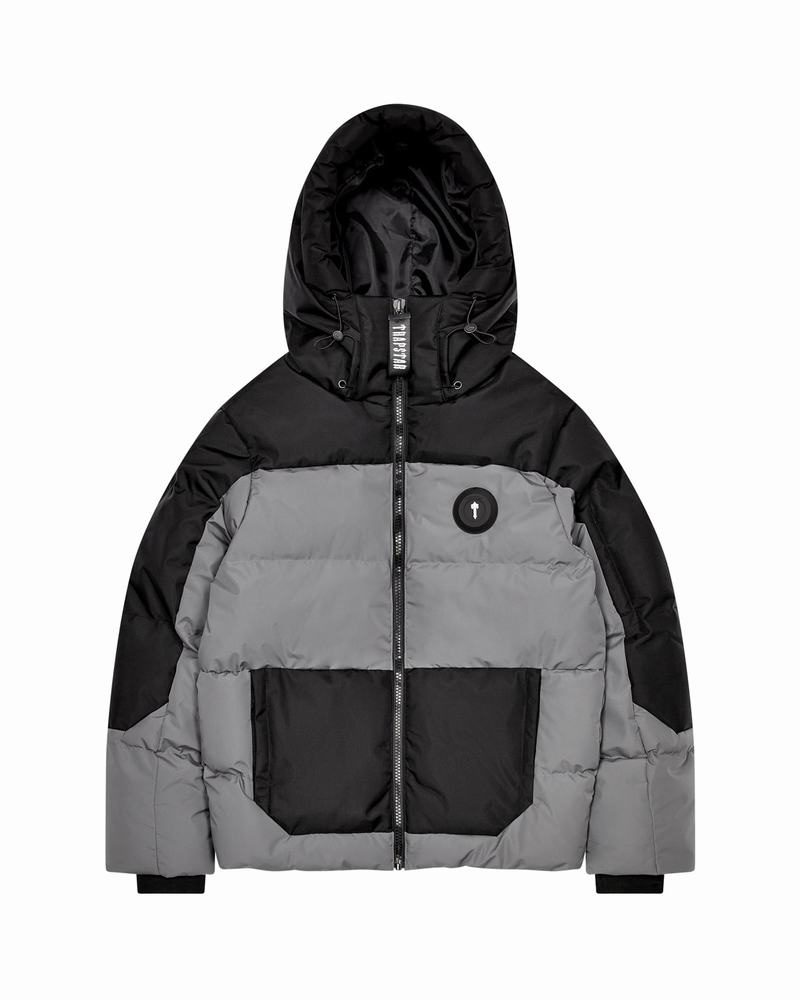 Kurtki Trapstar Decoded AW23 Puffer Męskie Czarne Szare | Poland-390617