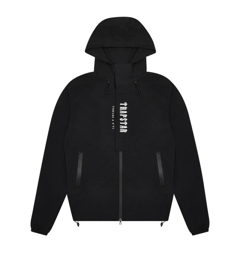 Kurtki Trapstar Decoded Windbreaker Męskie Czarne Białe | Poland-106732