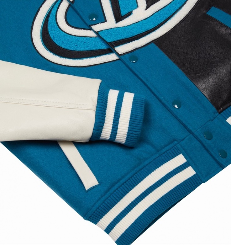 Kurtki Trapstar Hyperdrive T Chenille Varsity Męskie Niebieskie Czarne | Poland-891564