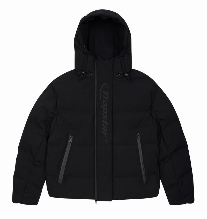 Kurtki Trapstar Hyperdrive Technical Puffer Męskie Czarne | Poland-670851