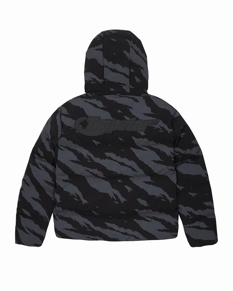 Kurtki Trapstar Hyperdrive Technical Puffer Męskie Szare Camo | Poland-823054