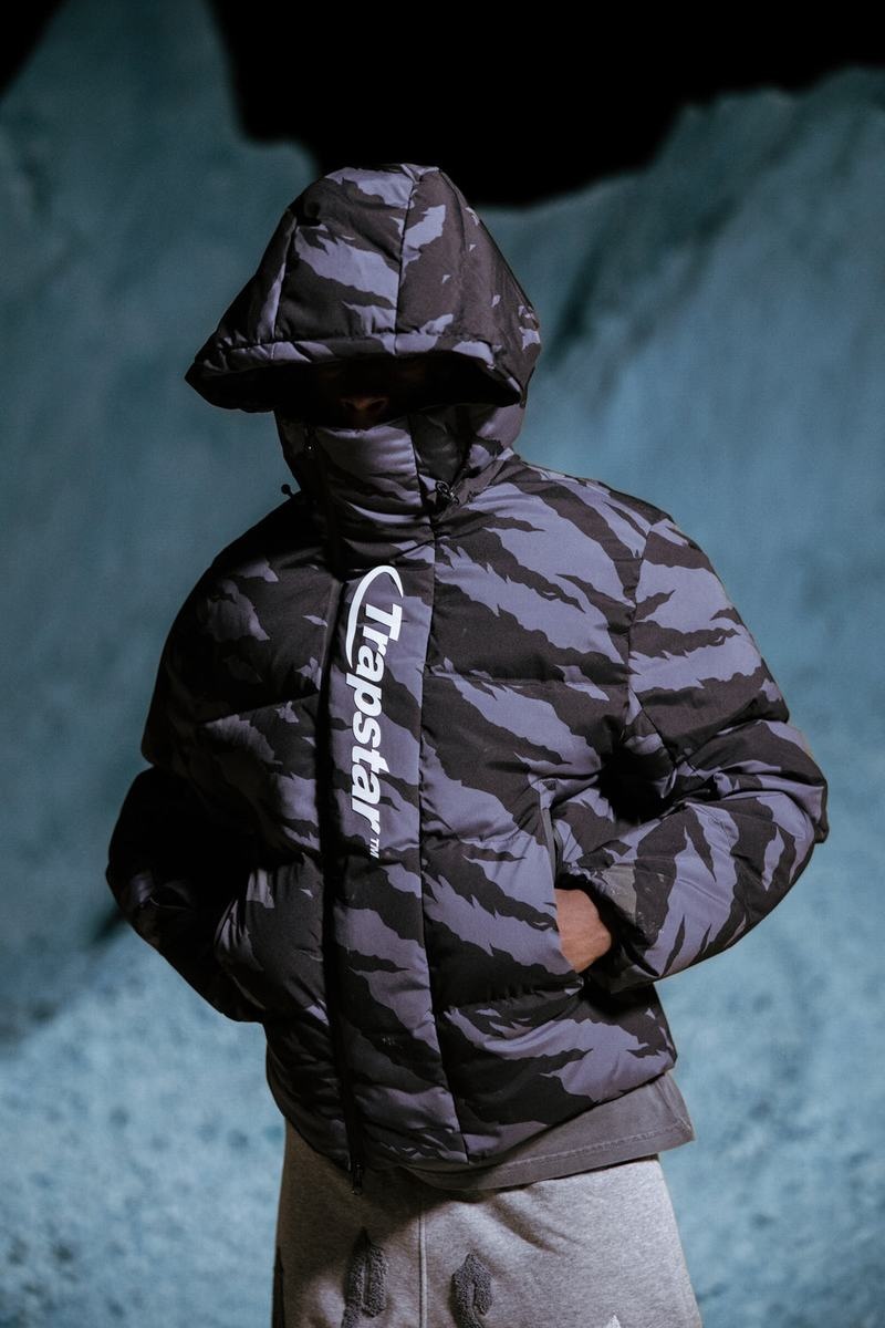 Kurtki Trapstar Hyperdrive Technical Puffer Męskie Szare Camo | Poland-823054