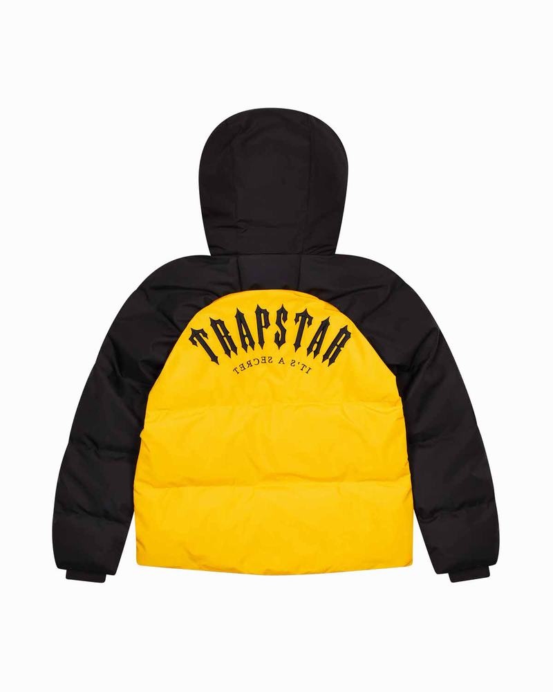 Kurtki Trapstar Irongate Arch Puffer AW23 Męskie Żółte Czarne | Poland-874652