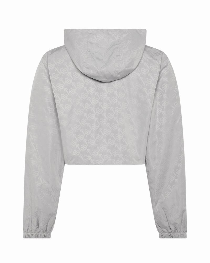 Kurtki Trapstar Monogram Windbreaker Damskie Srebrne | Poland-273506