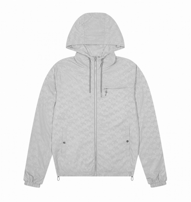 Kurtki Trapstar Monogram Windbreaker Męskie Szare | Poland-681493