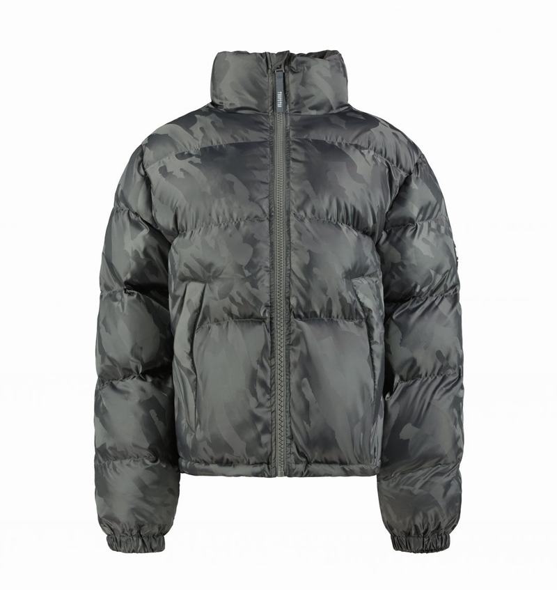 Kurtki Trapstar T Jacquard Puffer Damskie Szare | Poland-901645