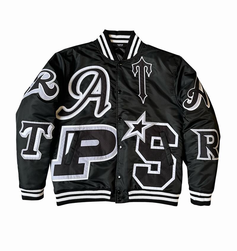 Kurtki Trapstar Wildcard Varsity Męskie Czarne | Poland-215394