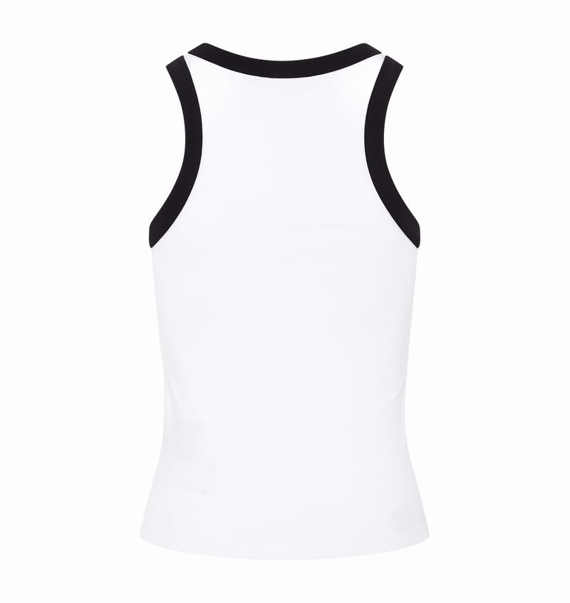 Najfatalniejszy Trapstar Racer Vest Damskie Białe Czarne | Poland-589437