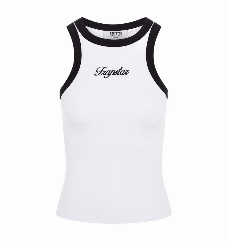 Najfatalniejszy Trapstar Racer Vest Damskie Białe Czarne | Poland-589437