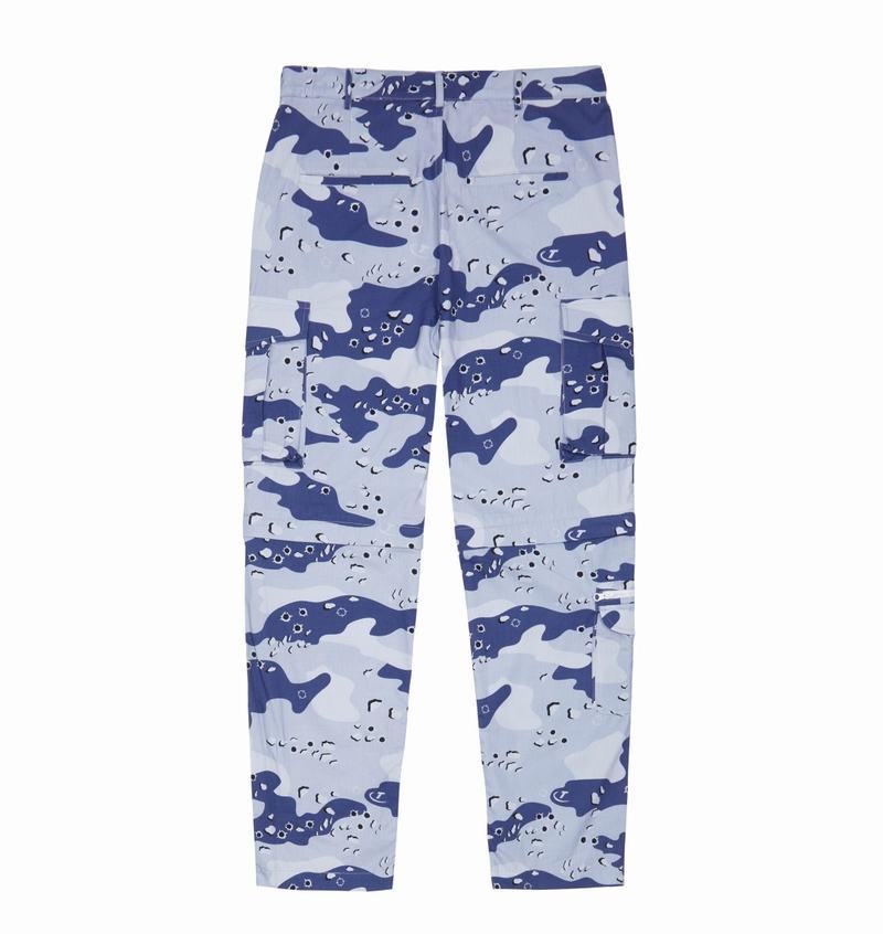 Spodnie Trapstar Hyperdrive Cargos Męskie Niebieskie Camo | Poland-168340