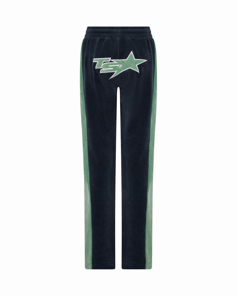 Spodnie Trapstar TS-Star Velour Damskie Zielone | Poland-583047