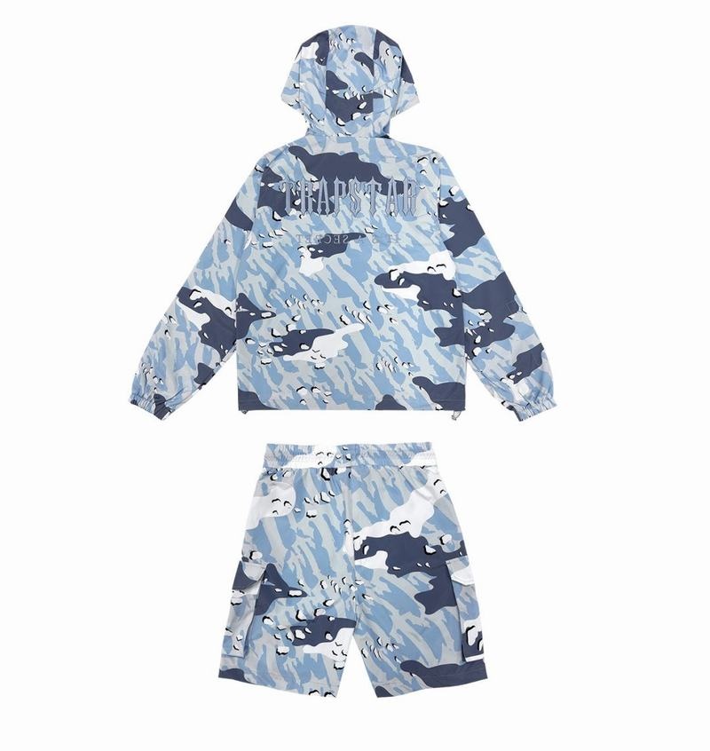 Zestawy Trapstar Decoded Camo Shorts Męskie Niebieskie Camo | Poland-097684