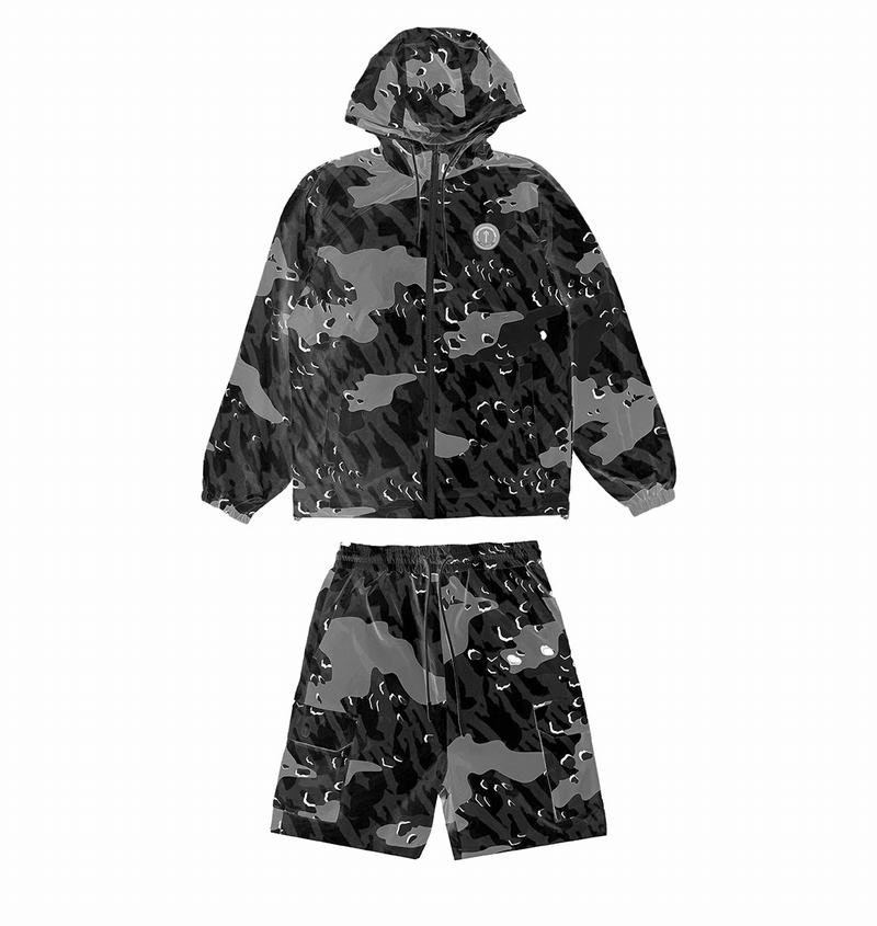 Zestawy Trapstar Decoded Camo Shorts Męskie Czarne Camo | Poland-245713